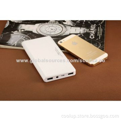 Slim Power Banks/Dual Output Power Bank/10,000mAh/Dual USB Car Charger/Portable Battery for Mobile